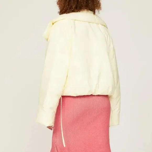 3.1 Phillip Lim Duvet Puffer Jacket Insulated Outdoor Winter Pastel Yellow M - Picture 3 of 11